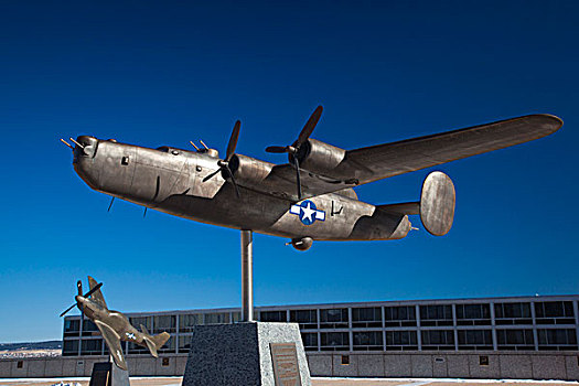 美国,科罗拉多,美国空军,学院,雕塑,第二次世界大战,轰炸机
