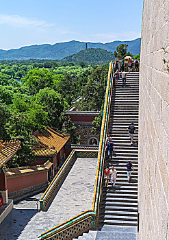 楼梯,颐和园,北京,中国