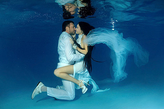 水下,婚礼,水池,敖德萨,乌克兰,东欧