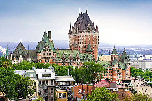 加拿大,魁北克省,魁北克,城镇,城堡,芳提娜,酒店
