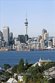 城市天际线,奥克兰,北岛,新西兰