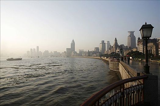 码头,墙壁,岸边,散步场所,上海,中国,亚洲