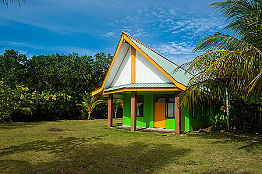 彩色,教堂,岛屿,雅浦岛,密克罗尼西亚