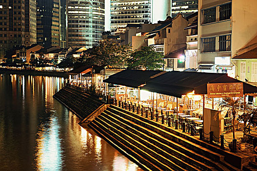 新加坡,水岸,街道,风景,四月,独立日,金融中心,世界,港口
