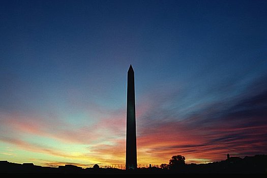 纪念建筑,黄昏,华盛顿纪念碑,华盛顿特区,美国