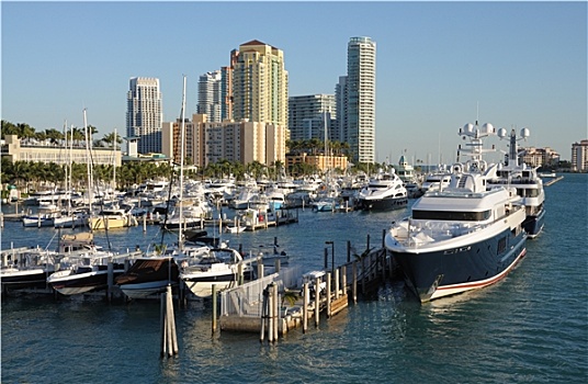 码头,迈阿密海滩,佛罗里达,美国