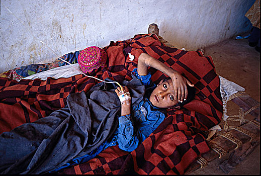 孩子,困苦,静脉注射,流动,私人诊所,省,巴基斯坦,九月,2008年