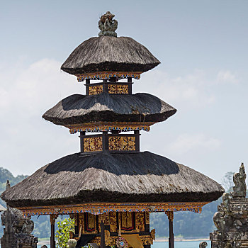 著名,庙宇,湖,巴厘岛,印度尼西亚