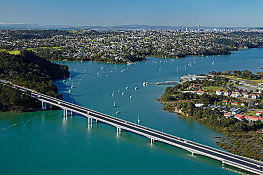 海港大桥,桥,港口,奥克兰,北岛,新西兰