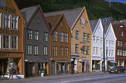 房子,卑尔根,挪威,斯堪的纳维亚,欧洲