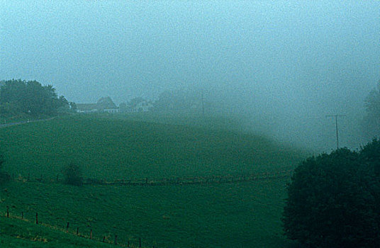山地风景,雾,德国