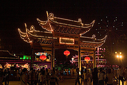 夜景,南京,中国