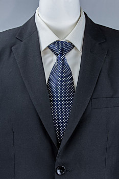 男式商务西装深色斑点领带丝织品