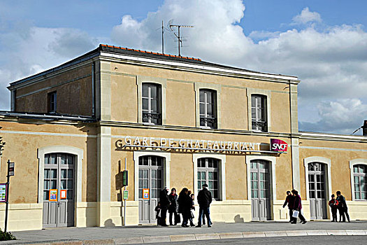 法国,大西洋卢瓦尔省,火车站
