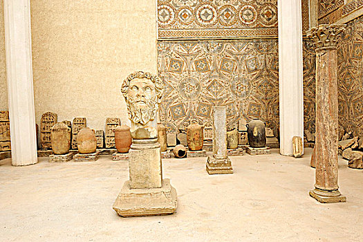 阿尔及利亚,杰米拉,罗马,遗址,博物馆