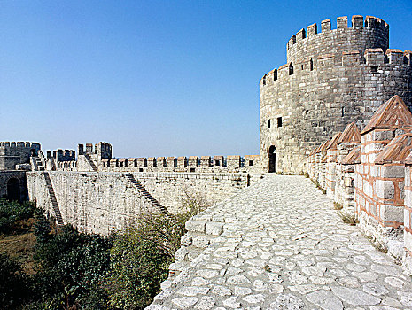 世纪,土耳其,规则,城市,君士坦丁堡,许多,拜占庭风格,要塞