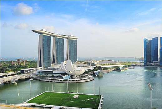新加坡,湾,俯视