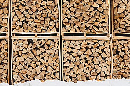 盒子,木头,雪,木料,背景