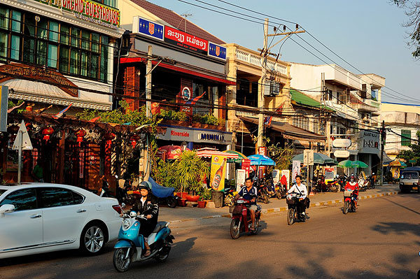 老挝万象街景图片
