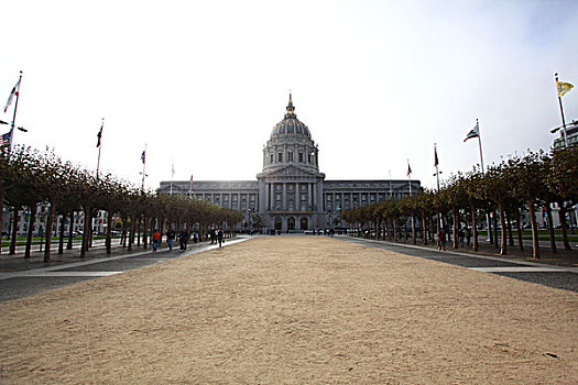 旧金山市政大厅,蓝天,北美洲,美国,加利福尼亚州,旧金山,风景,全景,文化,景点,旅游