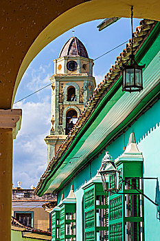 钟楼,拱道,特立尼达,古巴