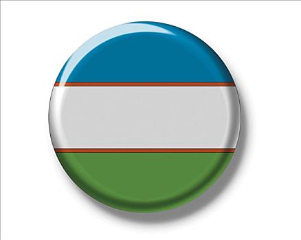 扣,徽章,旗帜,乌兹别克斯坦