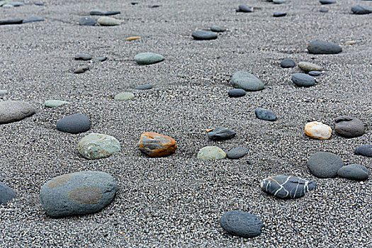 鹅卵石,海滩