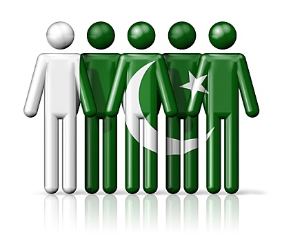 旗帜,巴基斯坦,线条画