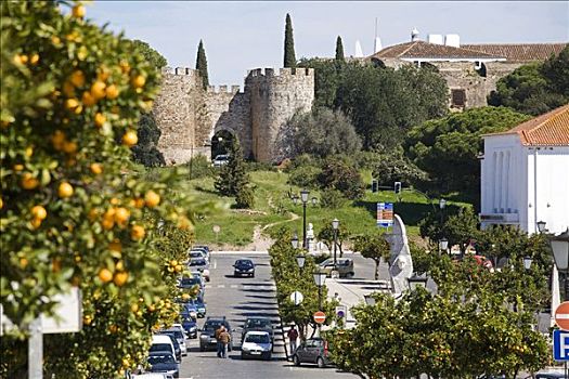 葡萄牙,主要街道,小镇,城堡,建造,国王,结束,13世纪