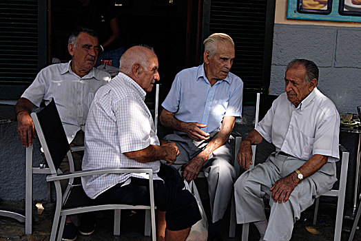 一群人,交谈,波伦沙,星期日,市场,马略卡岛,西班牙