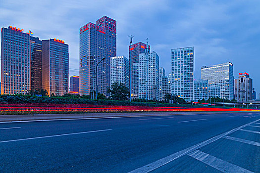北京城市夜景和公路
