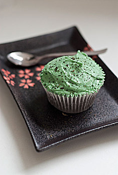 绿茶,杯形蛋糕
