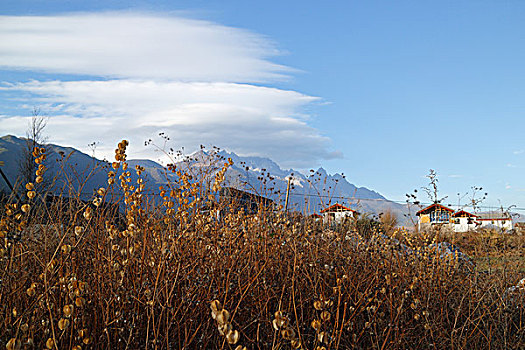 云南丽江玉龙雪山,白沙乡,民居