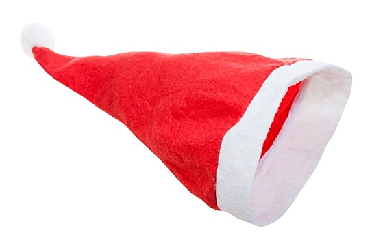 空,红色,圣诞帽,隔绝,白色背景
