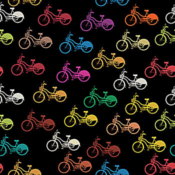 自行车,无缝,图案