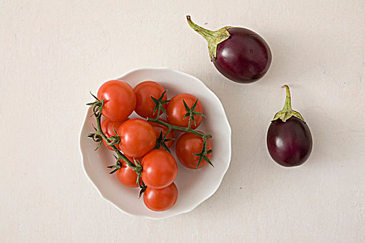清新,西红柿,小,茄子