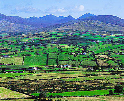 山峦,爱尔兰,长镜头,靠近,背景