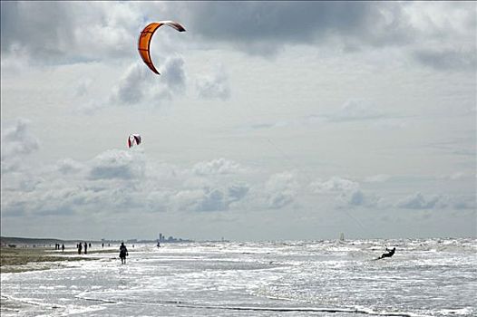 风筝冲浪手,荷兰南部,荷兰