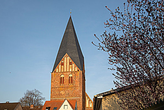 德国,梅克伦堡州,教堂,教堂塔