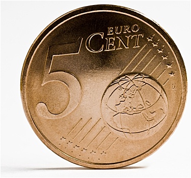 五个,欧元,分币,硬币