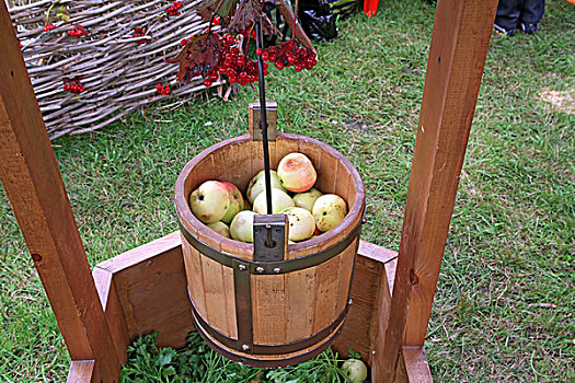 苹果,桶,乡村,市场