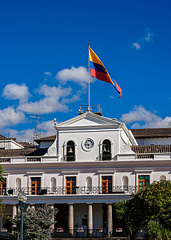 宫殿,独立广场,广场,大,老城,基多,省,厄瓜多尔,南美
