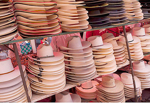 帽子,出售,市场,莫雷洛斯,墨西哥