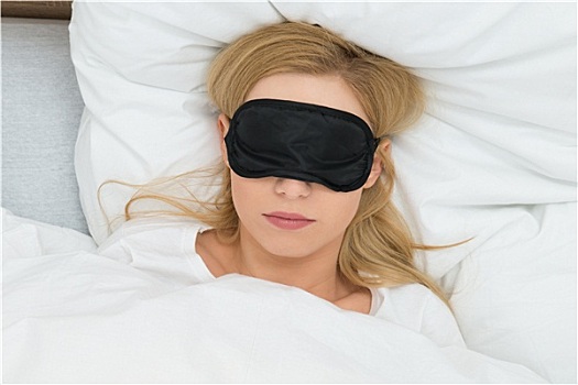 女人,睡觉,眼罩
