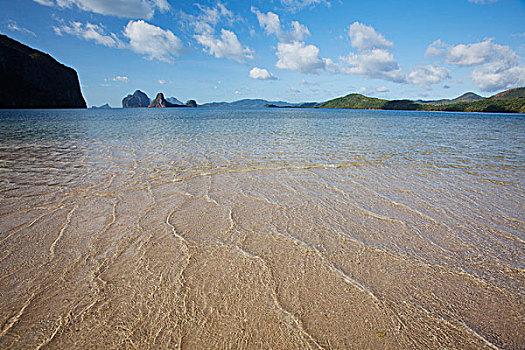 浅水,沙子,岛屿,靠近,埃尔尼多,巴拉望岛,菲律宾