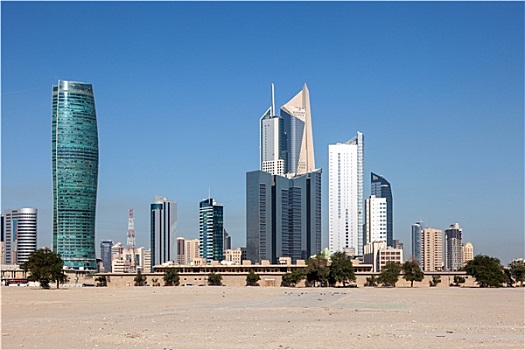 摩天大楼,市区,科威特城,中东