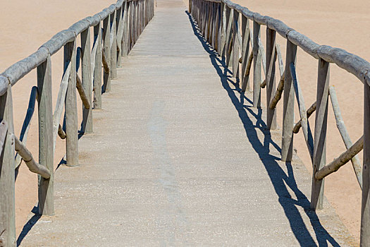步行桥,沙滩,海滩