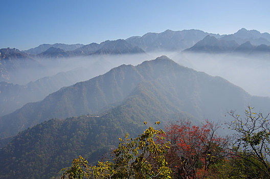 陕西西安秦岭南五台景区风光