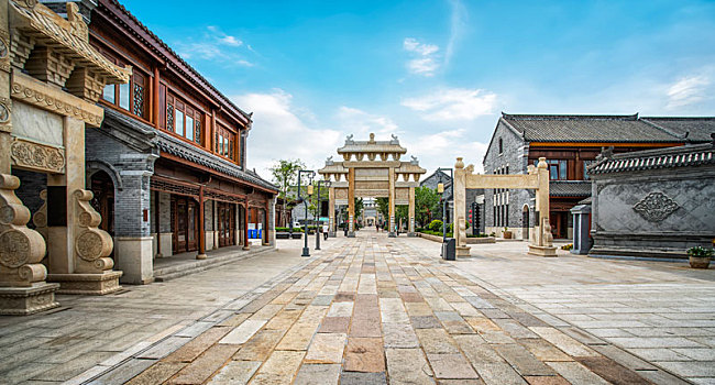 青岛即墨古城古建筑街景