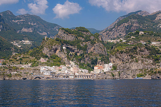 美景,城镇,海岸